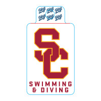 USC Trojans SC Interlock Swimming/Diving Sticker